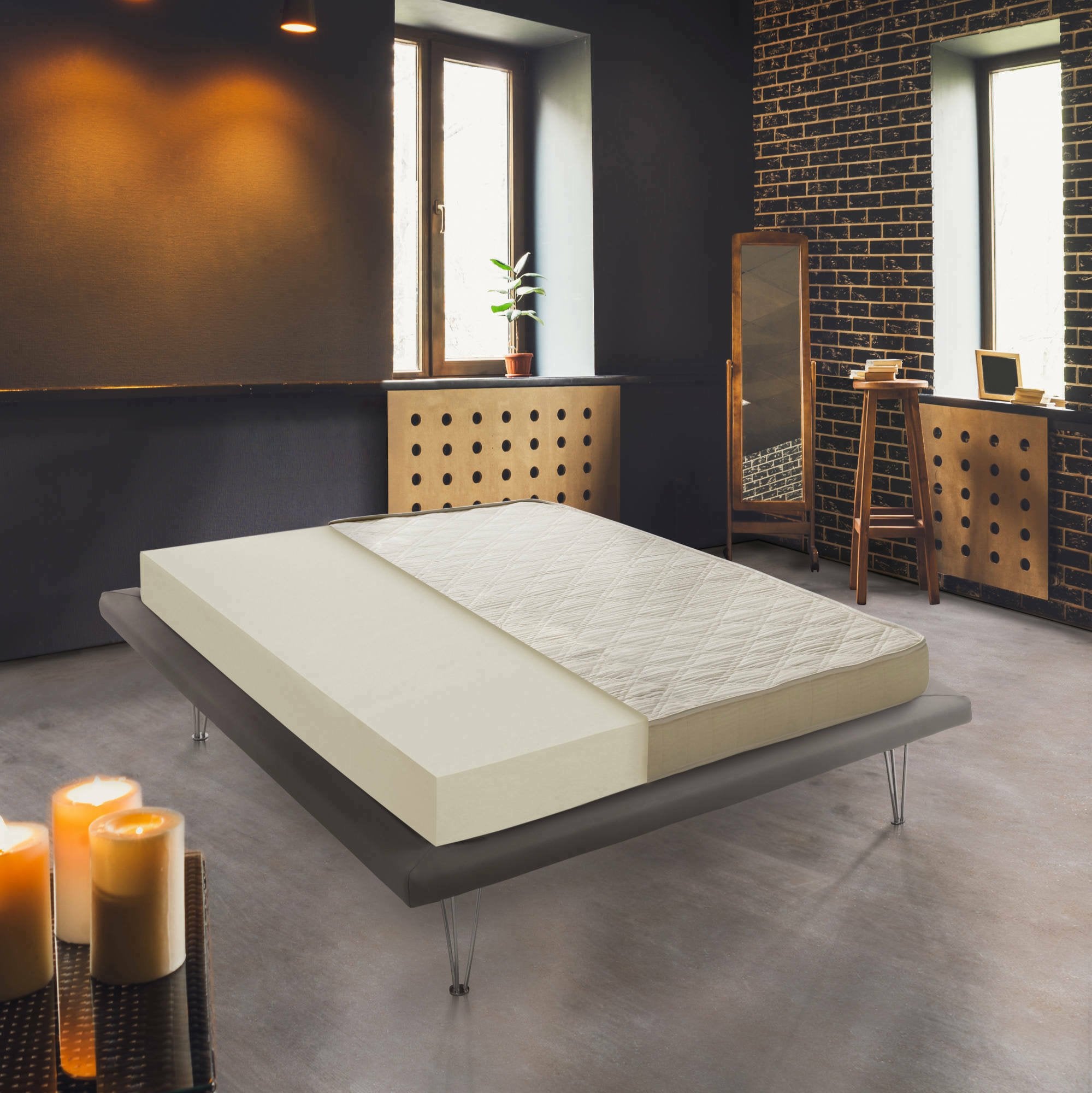 Materasso piazza e mezza Any, Materasso in Waterfoam, 100% Made in Italy, Antiacaro e Anallergico, cm 120x190 h14