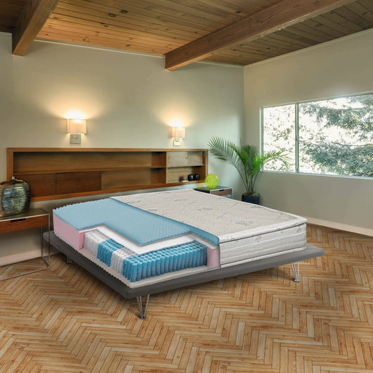 Materasso singolo Altivole, Materasso in Memory e Molle insacchettate e ioni d'argento, 100% Made in Italy, Antiacaro e Anallergico, cm 80x190 h37