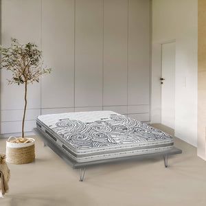 Materasso piazza e mezza Malika, Materasso sfoderabile in Memory Foam e Waterfoam, 100% Made in Italy, Antiacaro e Anallergico, cm 120x190 h 22