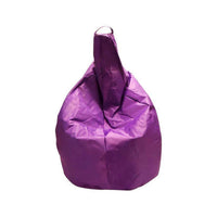 Pouf a sacco elegante, colore viola, Misure 80 x 120 x 80 cm