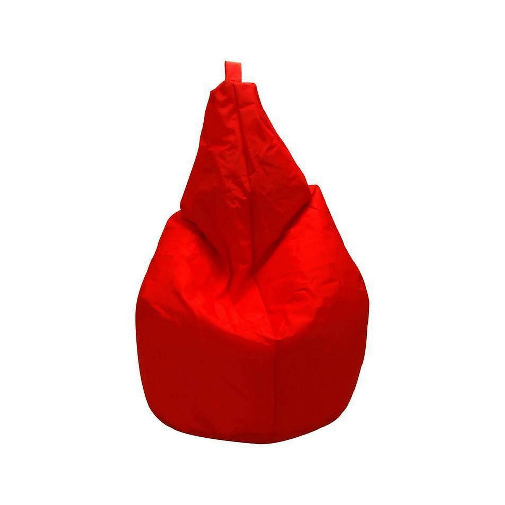Poltrona a sacco a tinta unita, colore rosso, Misure 80 x 120 x 80 cm
