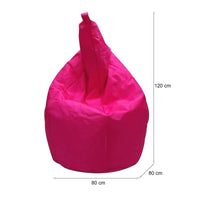 Angillina, Pouf Forma Sacco Made in Italy, 80x80x120h cm Rosa