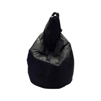 Poltrona a sacco a tinta Angillina, colore nero, Misure 80 x 120 x 80 cm