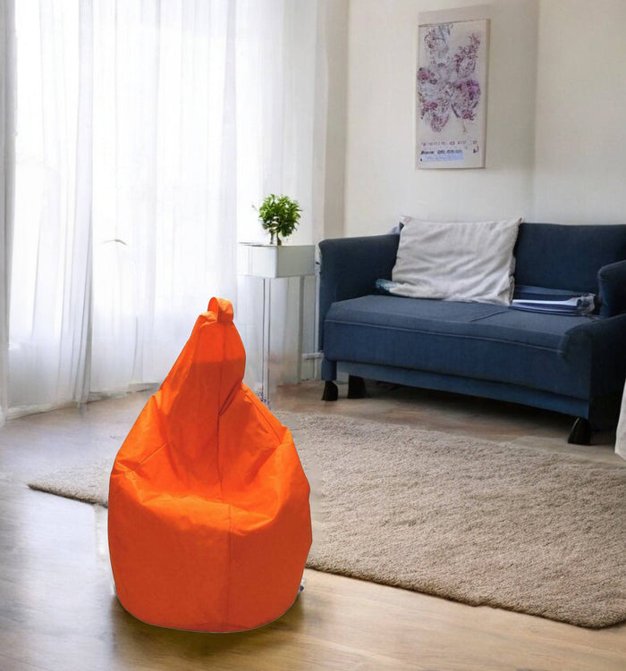 Poltrona a sacco a tinta Angillina, colore arancione, Misure 80 x 120 x 80 cm