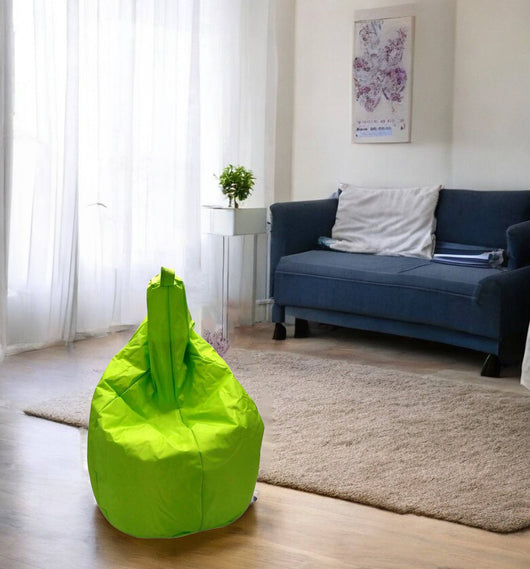 Poltrona a sacco a tinta Angillina, colore verde, Misure 80 x 120 x 80 cm