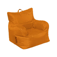 Poltrona imbottita con Ossidiana, colore arancione, Misure 80 x 80 x 80 cm