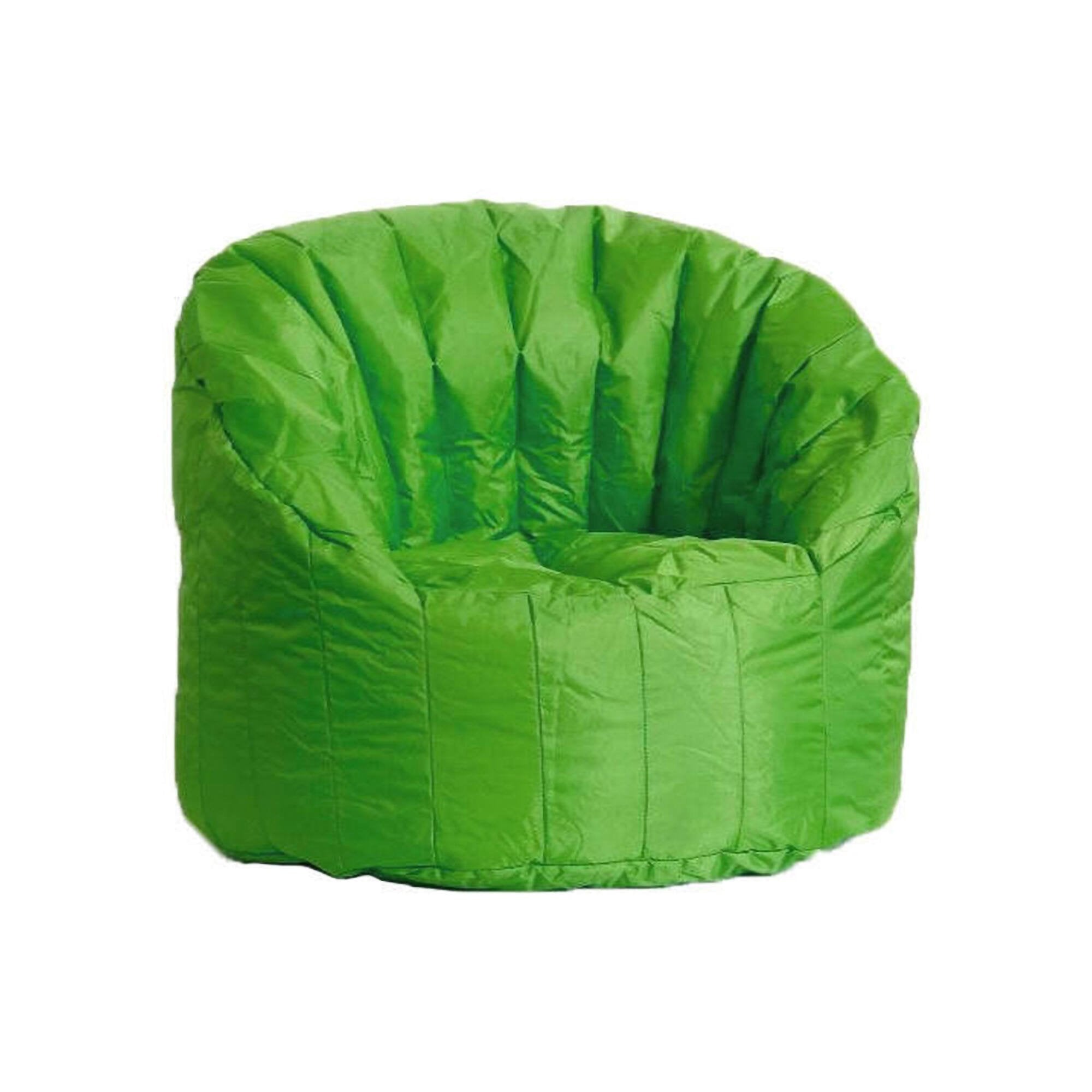 Poltrona imbottita Allos, colore verde, Misure 80 x 80 x 80 cm