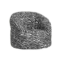 Poltrona imbottita Allos, effetto "zebrato", Misure 80 x 80 x 80 cm