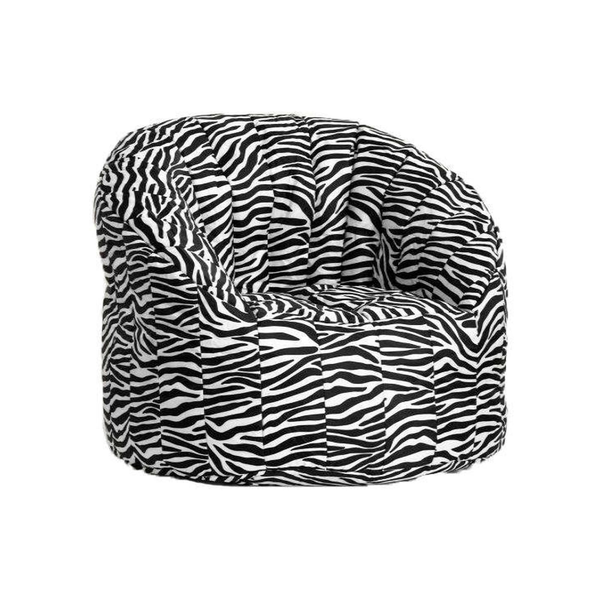 Poltrona imbottita Allos, effetto "zebrato", Misure 80 x 80 x 80 cm