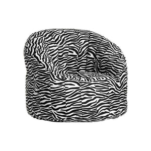 Poltrona imbottita Allos, effetto "zebrato", Misure 80 x 80 x 80 cm