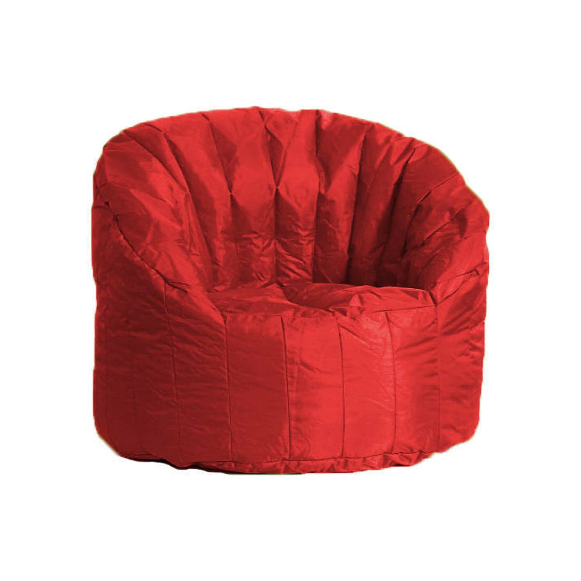 Poltrona imbottita Allos, colore rosso, Misure 80 x 80 x 80 cm