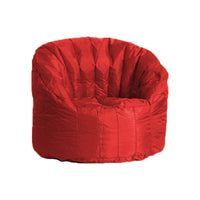 Poltrona imbottita Allos, colore rosso, Misure 80 x 80 x 80 cm