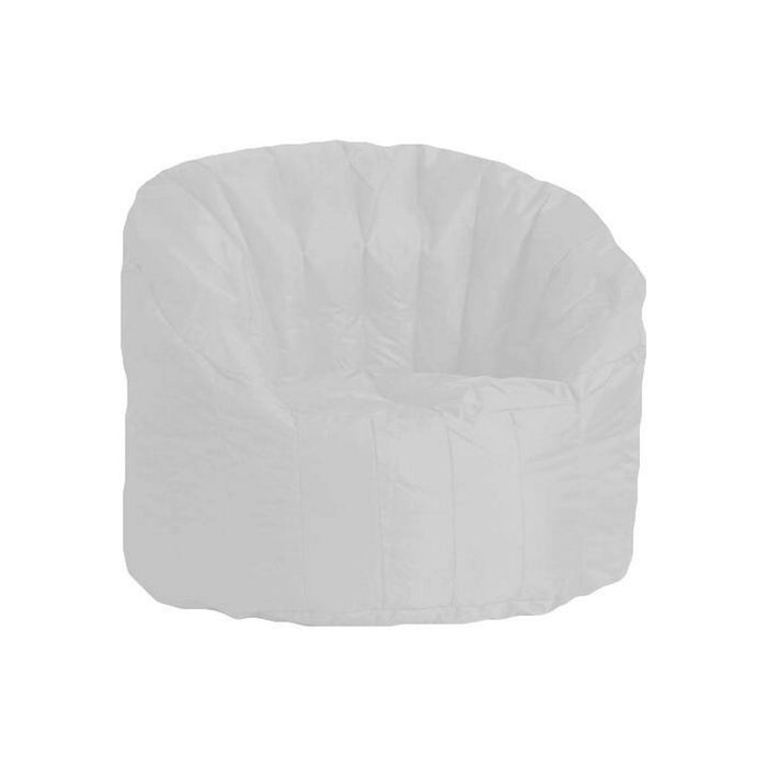 Poltrona imbottita Allos, colore bianco, Misure 80 x 80 x 80 cm