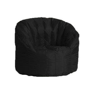 Poltrona imbottita Allos, colore nero, Misure 80 x 80 x 80 cm