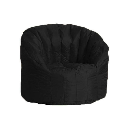 Poltrona imbottita Allos, colore nero, Misure 80 x 80 x 80 cm