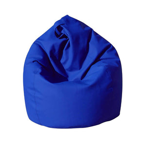 Pouf a sacco Azelia, colore blu, Misure 80 x 120 x 80 cm