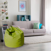 Pouf a sacco Azelia, colore verde, Misure 80 x 120 x 80 cm