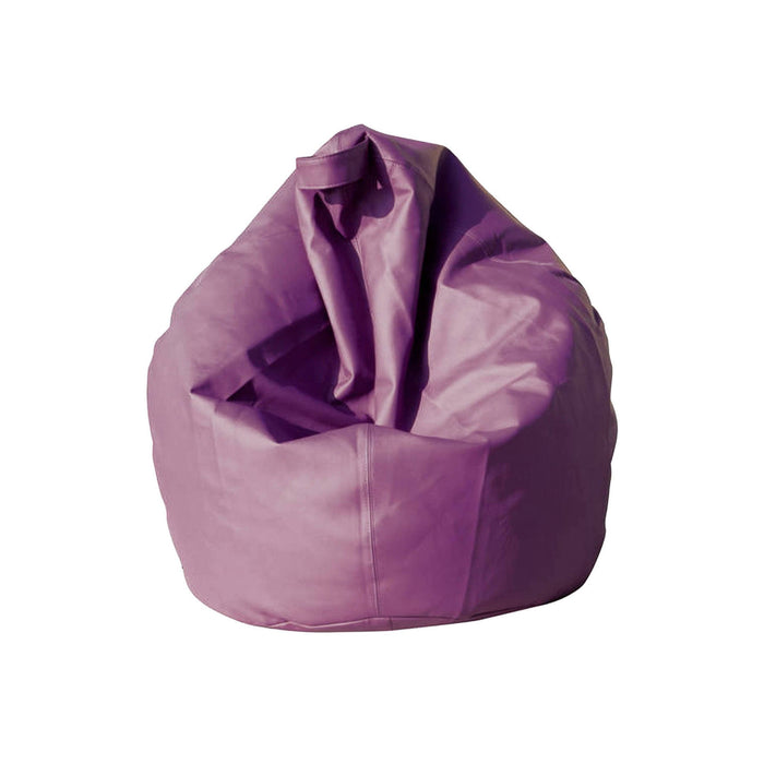 Pouf a sacco Azelia, colore viola, Misure 80 x 120 x 80 cm