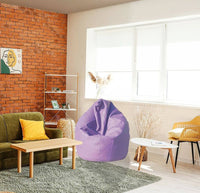 Pouf a sacco Azelia, colore lilla, Misure 80 x 120 x 80 cm