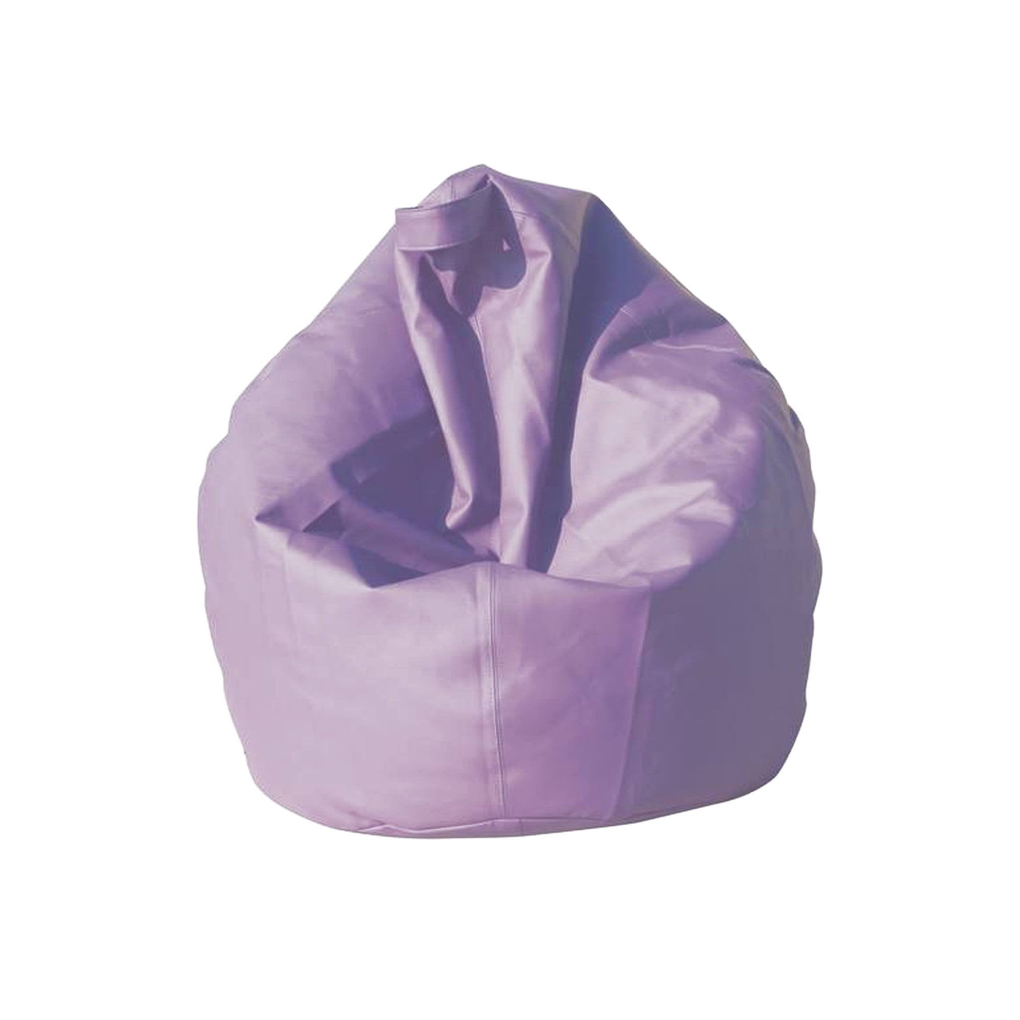 Pouf a sacco Azelia, colore lilla, Misure 80 x 120 x 80 cm