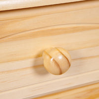 Credenza a tre ante e tre Dkohle, colore rovere chiaro, cm 130 x 198 x 32