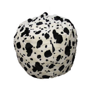 Pouf a sacco con Lorenza, colore bianco e nero, Misure 80 x 120 x 80 cm