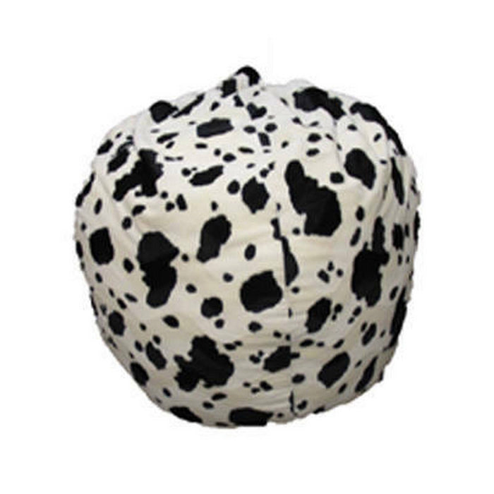 Pouf a sacco con Lorenza, colore bianco e nero, Misure 80 x 120 x 80 cm