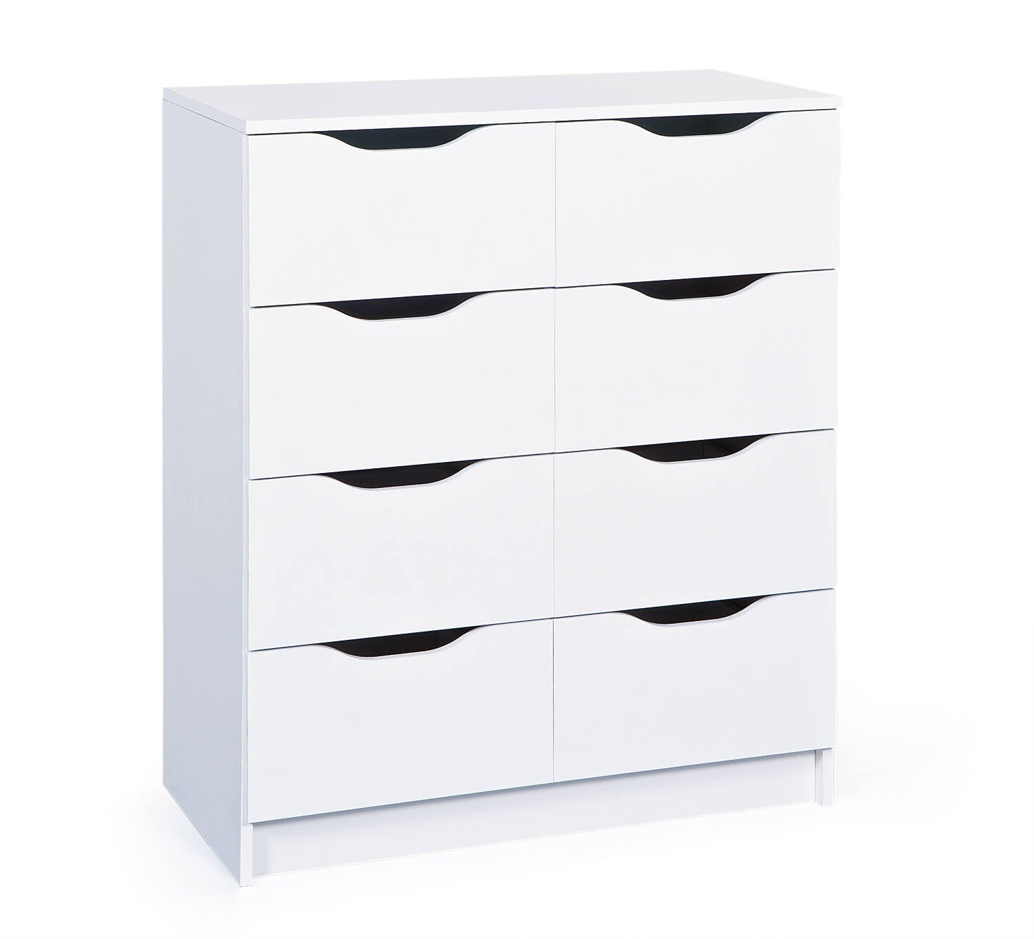 Dhom, Cassettiera 8 Cassetti, 80x91x40h cm Bianco