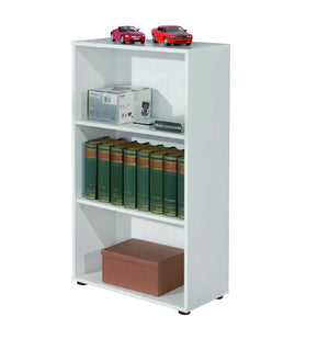 Libreria con tre Djorda, colore bianco, cm 60 x 110 x 30