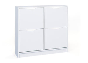 Scarpiera con quattro ante a Drond, colore bianco 90 x 25 x 100