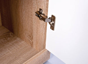 Credenza Dlis, Buffet da soggiorno, Madia da salotto, Dispensa da cucina, 155x40 h87 cm, Bianco