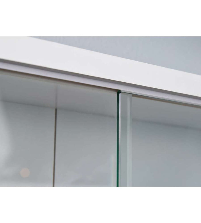 Vetrina con ripiani Dzio, colore bianco, Misure 60 x 10 x 80 cm