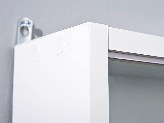 Vetrina con ripiani Dzio, colore bianco, Misure 60 x 10 x 80 cm