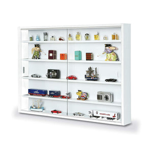 Vetrina con ripiani Dzio, colore bianco, Misure 60 x 10 x 80 cm