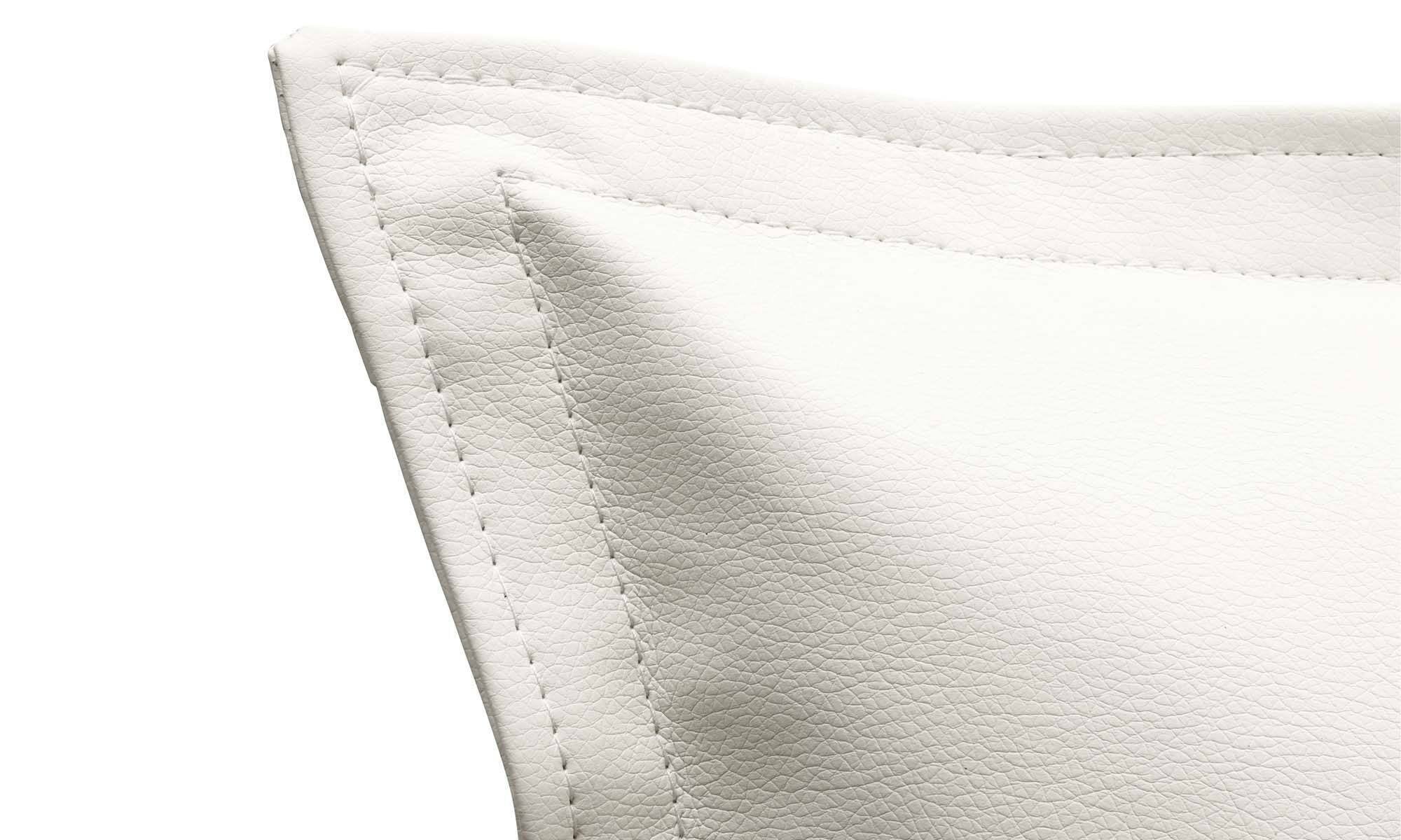 Letto piazza e mezza Cistus, Letto contenitore con rivestimento in ecopelle, Made in Italy, Apertura frontale, con materasso cm 120x190 incluso, Bianco