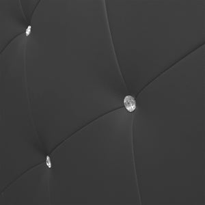 Talamo Italia Letto contenitore matrimoniale Strauss, Made in Italy, Struttura in ecopelle imbottita, Adatto a materasso 160x190 cm, Nero