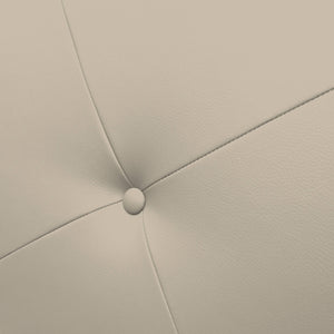 Talamo Italia Letto contenitore piazza e mezza Mozart, Made in Italy, Struttura in ecopelle imbottita, Adatto a materasso 120x190 cm, Panna