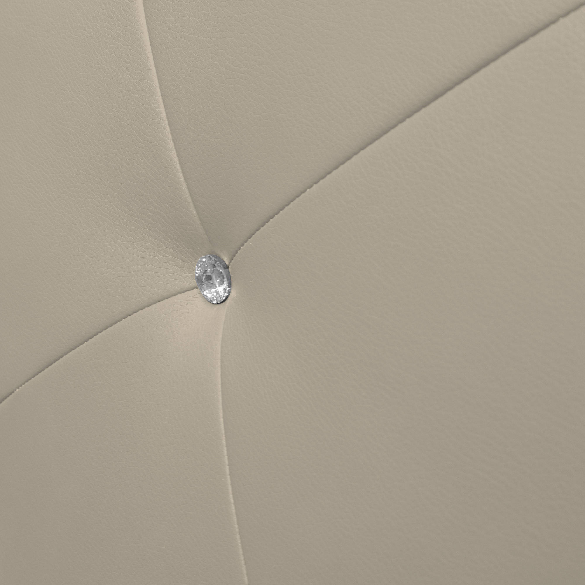 Talamo Italia Letto contenitore piazza e mezza Strauss, Made in Italy, Struttura in ecopelle imbottita, Adatto a materasso 120x190 cm, Panna