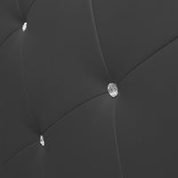 Talamo Italia Letto contenitore piazza e mezza Strauss, Made in Italy, Struttura in ecopelle imbottita, Adatto a materasso 120x190 cm, Nero