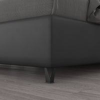 Talamo Italia Letto contenitore piazza e mezza Strauss, Made in Italy, Struttura in ecopelle imbottita, Adatto a materasso 120x190 cm, Nero