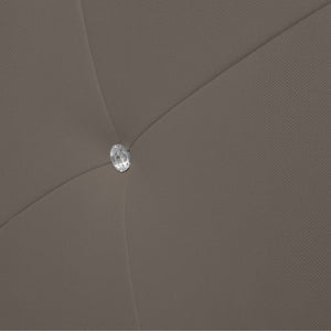 Talamo Italia Letto contenitore piazza e mezza Strauss, Made in Italy, Struttura in tessuto imbottito, Adatto a materasso 120x190 cm, Tortora