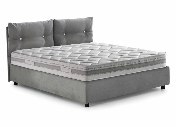 Agamennone, Letto Piazza e Mezza Sfoderabile Made in Italy, Grigio