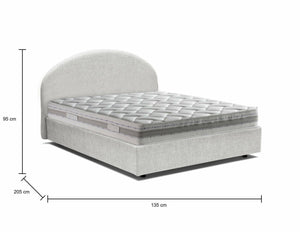 Acy, Letto Piazza e Mezza Materasso Incluso Made in Italy, Bianco