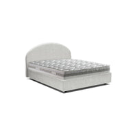 Letto matrimoniale Melanite, Letto contenitore con rivestimento in tessuto, Made in Italy, Apertura frontale, con materasso cm 160x200 incluso, Bianco