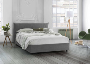 Letto Matrimoniale Akasha, Letto Matrimoniale Sfoderabile Made in Italy, Grigio