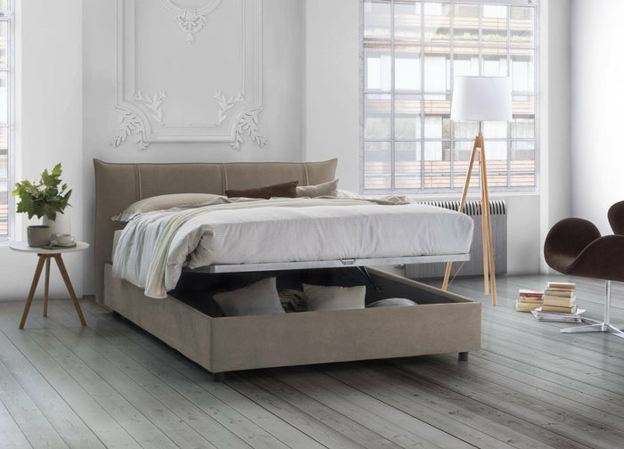 Letto Matrimoniale Ambassador, Letto Matrimoniale Sfoderabile Made in Italy, Grigio