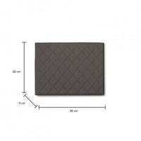 Letto singolo Arak, Testata in ecopelle a muro, Made in Italy, adatta a letto Singolo, cm 90x60, Tortora