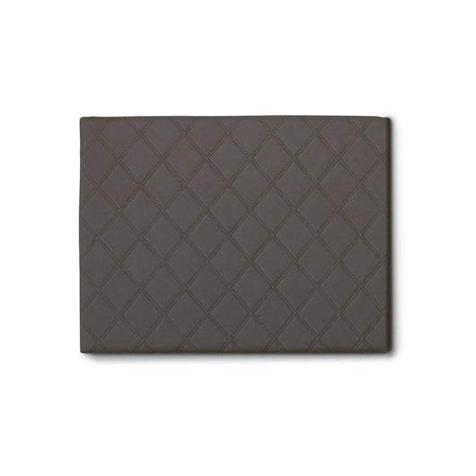 Letto singolo Arak, Testata in ecopelle a muro, Made in Italy, adatta a letto Singolo, cm 90x60, Tortora