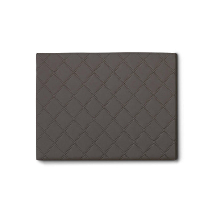 Letto singolo Arak, Testata in ecopelle a muro, Made in Italy, adatta a letto Singolo, cm 90x60, Tortora