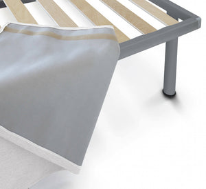 Accu, Letto Singolo Sfoderabile Made in Italy, Bianco